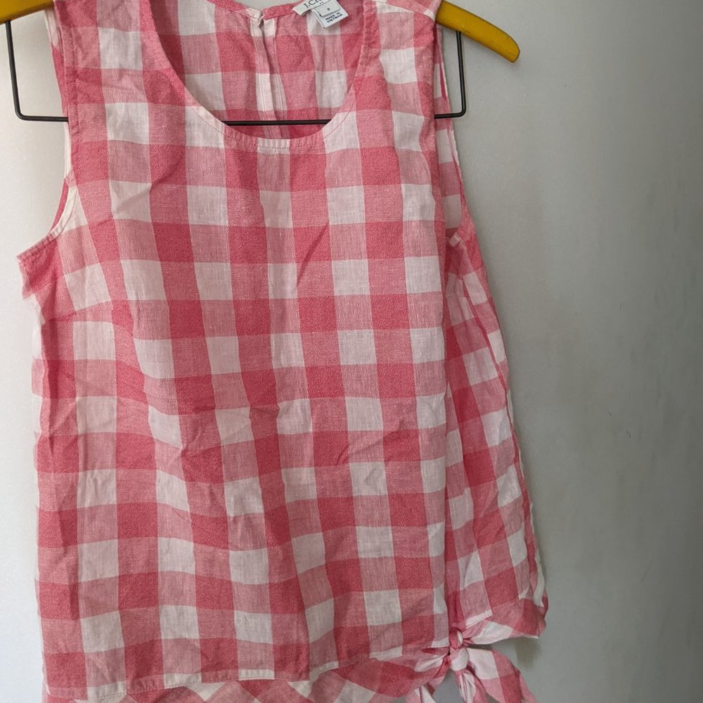 JCrew Checkered Blouse